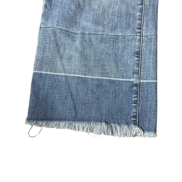 Judy Blue Jeans Women's Wide Leg Crop Medium Wash Blue Stretch Denim Patch 16W - Picture 3 of 8